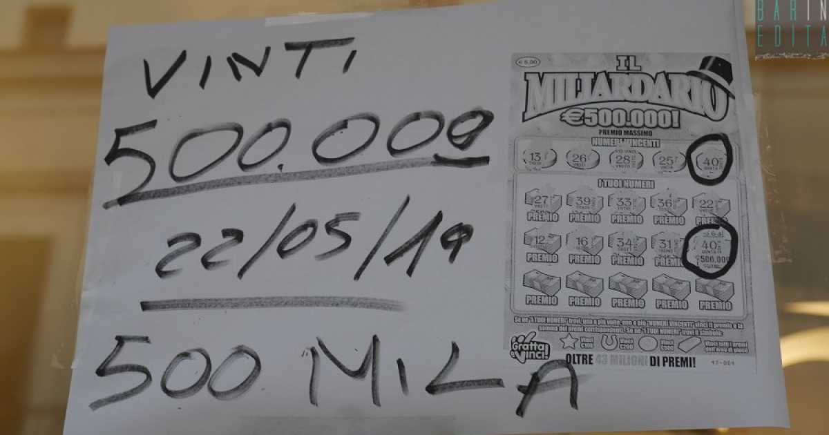 Bari, a Santo Spirito un operaio "gratta e vince" 500mila euro: �Non voleva crederci�